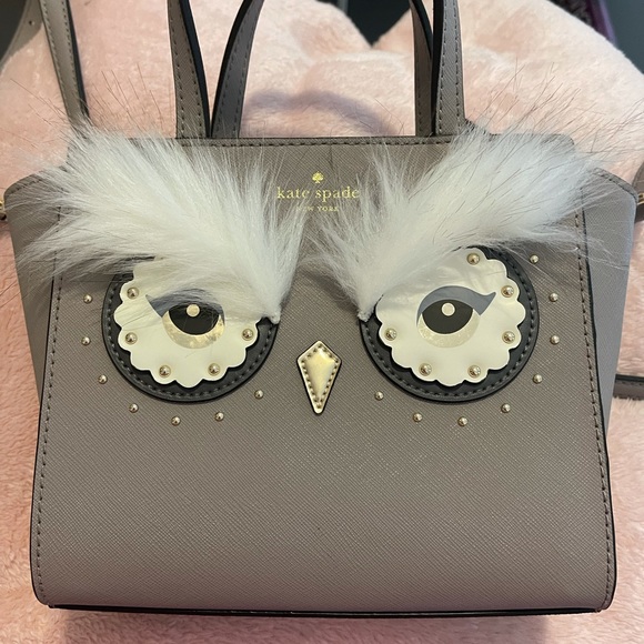 Kate spade mini grey owl purse - Picture 2 of 5